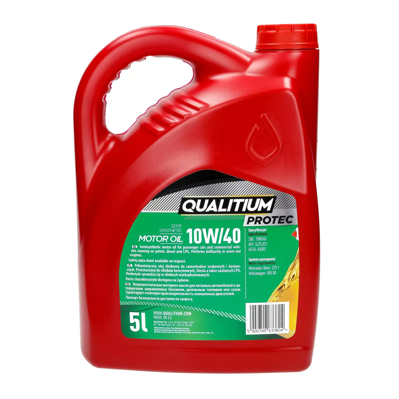 Моторное масло Qualitium Protec 10W-40 5L