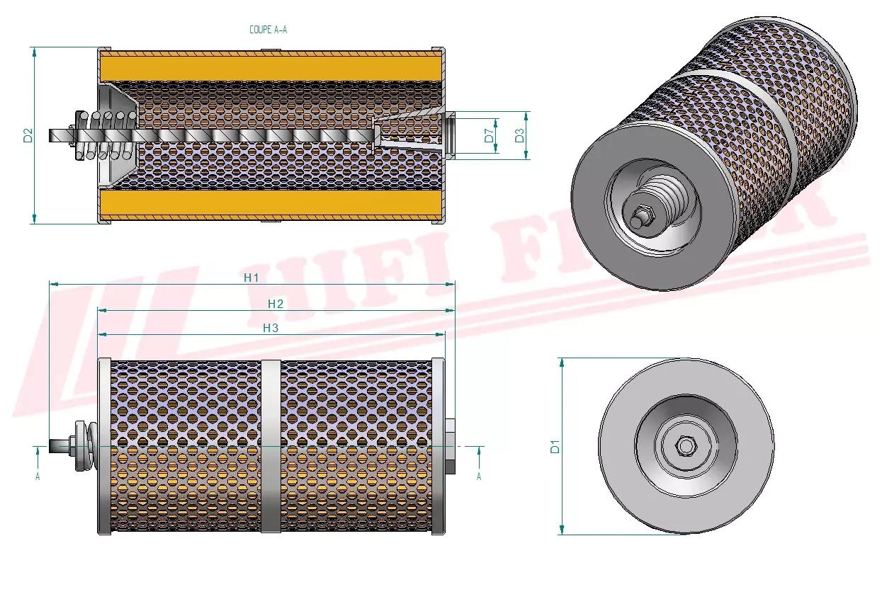 Гидравлический масляный фильтр HIFI FILTER SH 60359