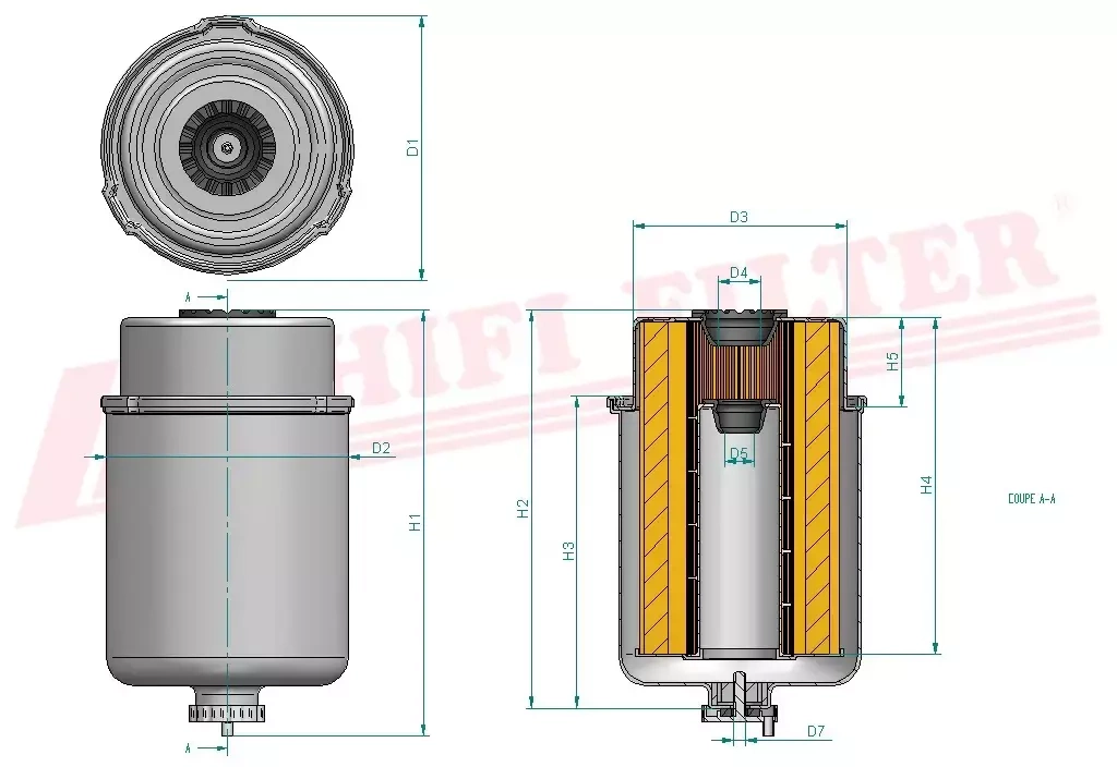 Топливный фильтр HIFI FILTER SN 70241