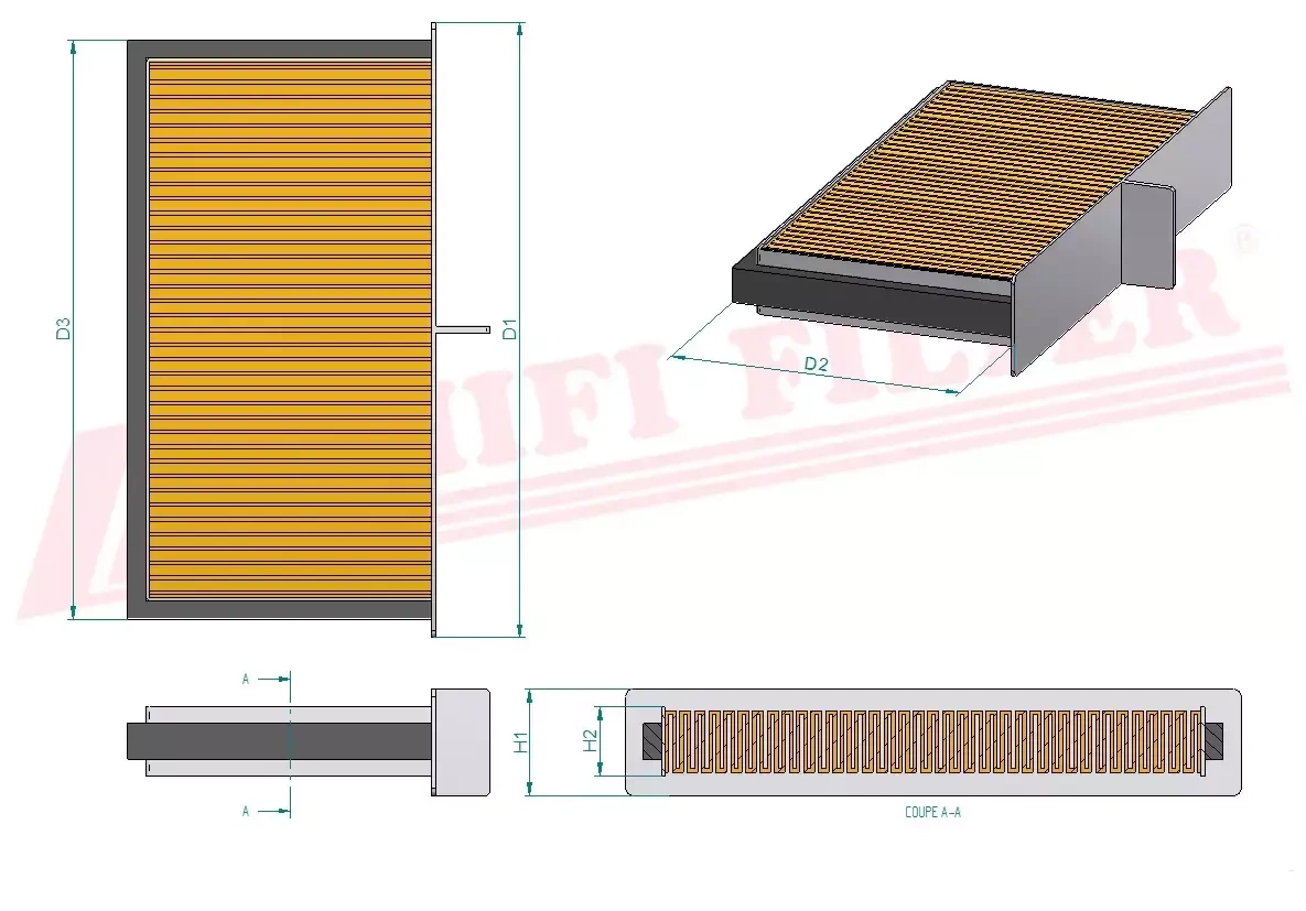 Салонный фильтр HIFI FILTER SC 80005