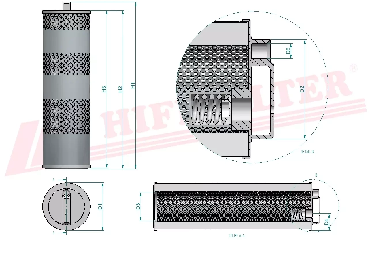 Гидравлический масляный фильтр HIFI FILTER SH 60201