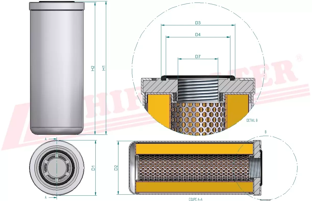 Гидравлический масляный фильтр HIFI FILTER SH 66375