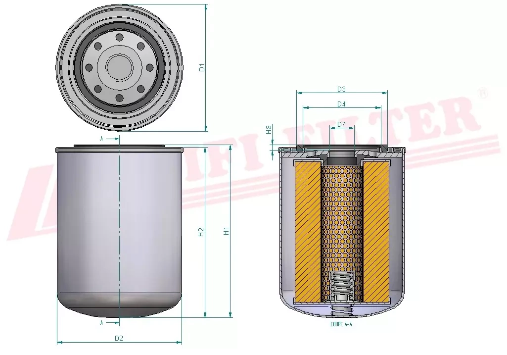 Фильтр моторного масла HIFI FILTER SO 6115
