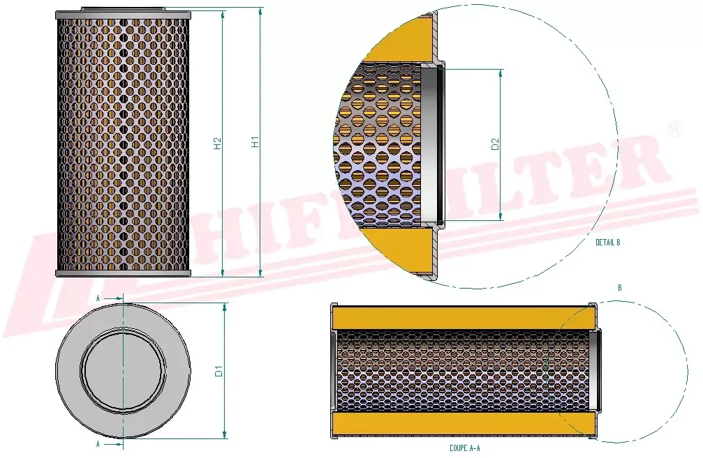Гидравлический масляный фильтр HIFI FILTER SH 60316