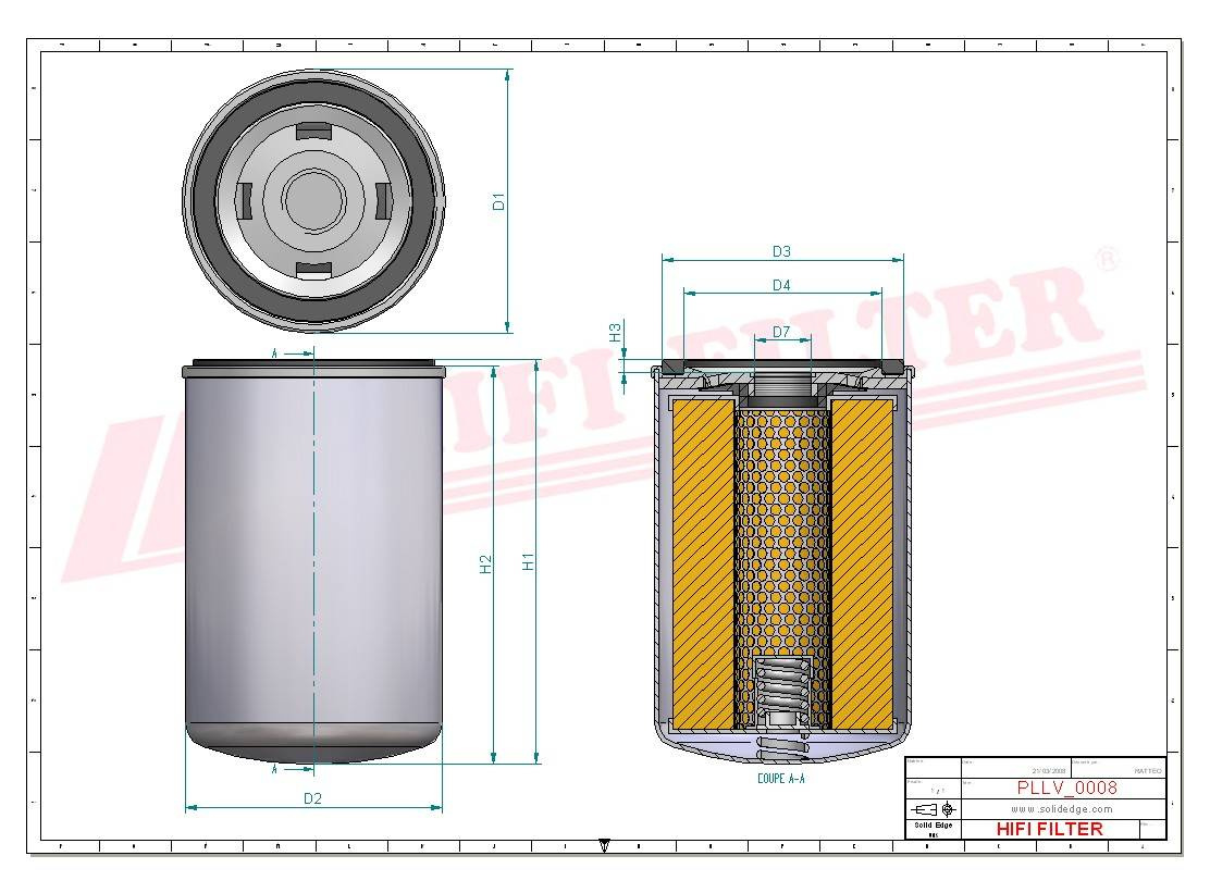Фильтр моторного масла HIFI FILTER SO 11110