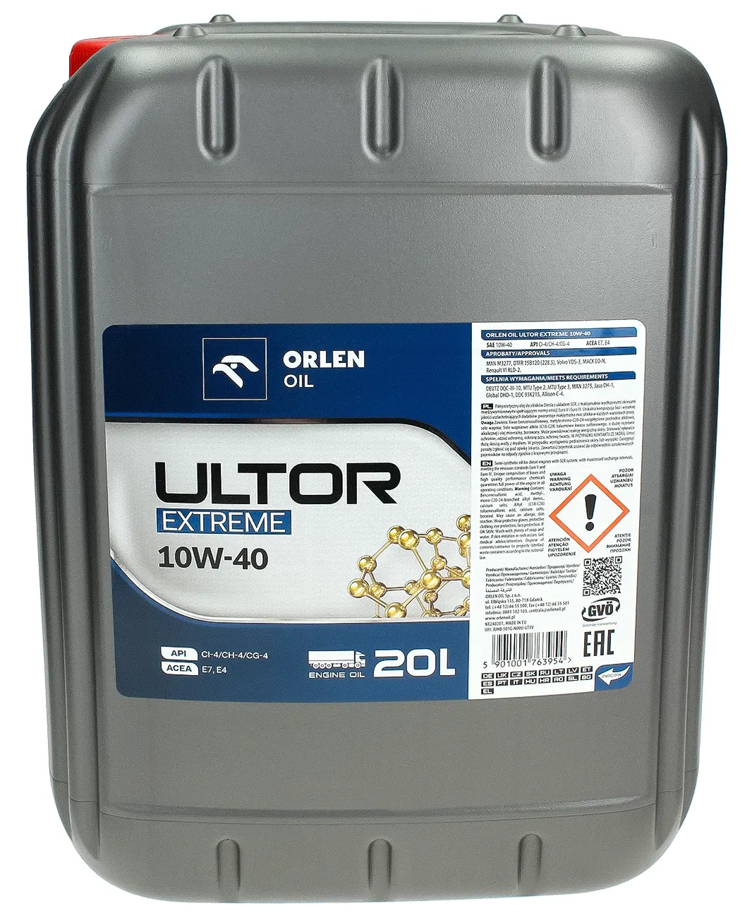 Моторное масло Orlen Platinum ULTOR Extreme 10W-40 20L