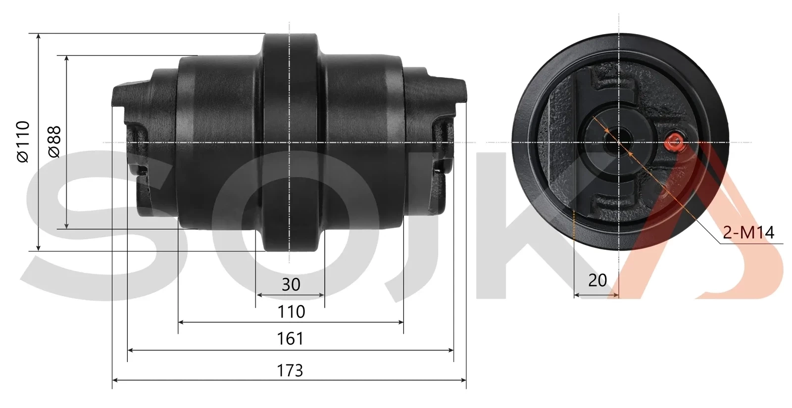 Каток Komatsu PC30 (3F1028054)