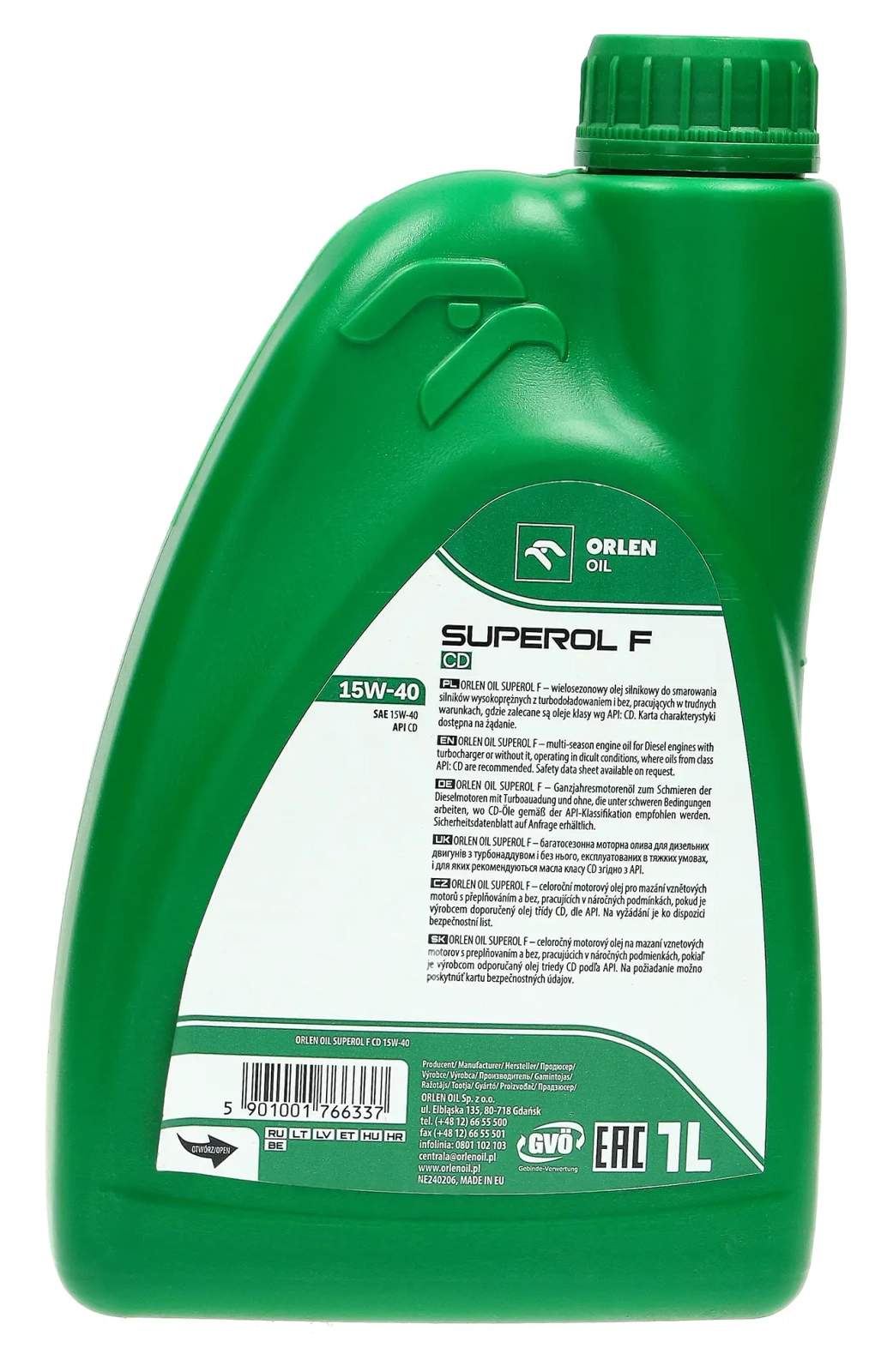 Моторное масло Orlen Superol F CD 15W-40 1L