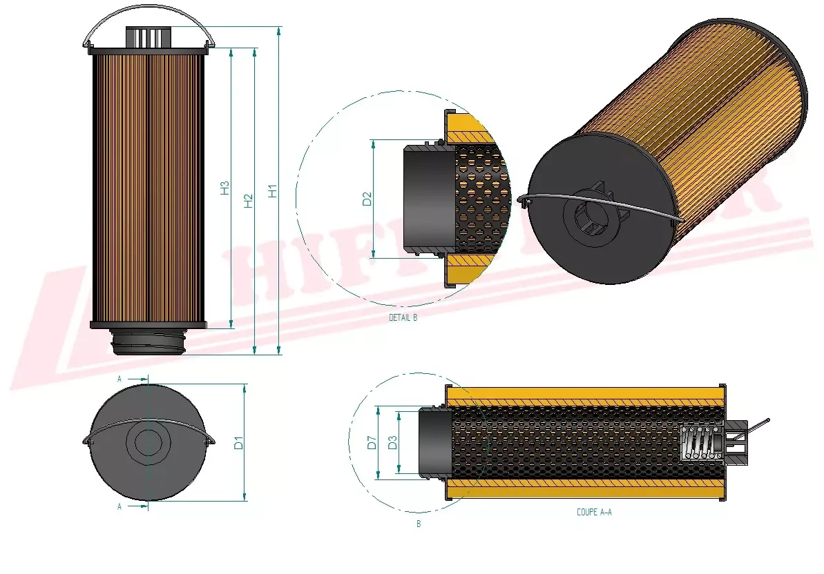 Гидравлический масляный фильтр HIFI FILTER SH 74440