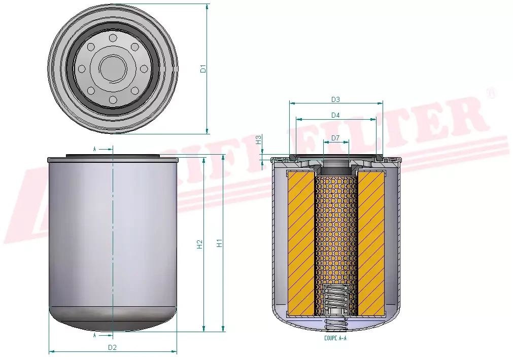 Фильтр моторного масла HIFI FILTER SO 7262