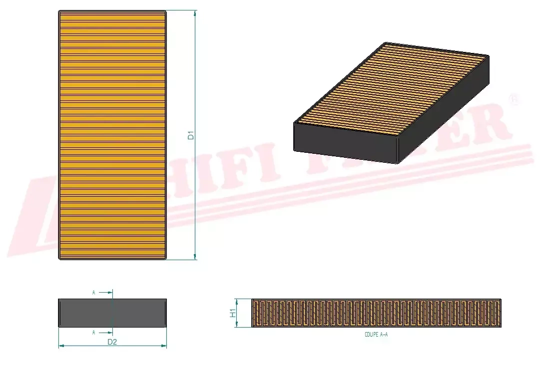 Салонный фильтр HIFI FILTER SC 80051