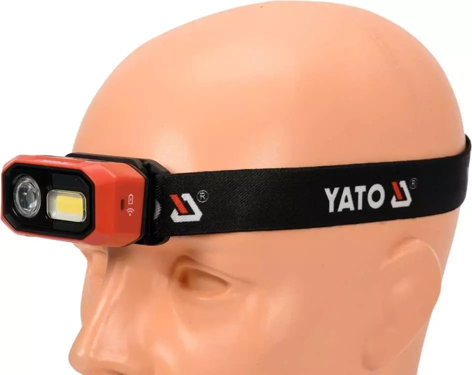 Налобный фонарь с датчиком движения YATO (YT-08592)