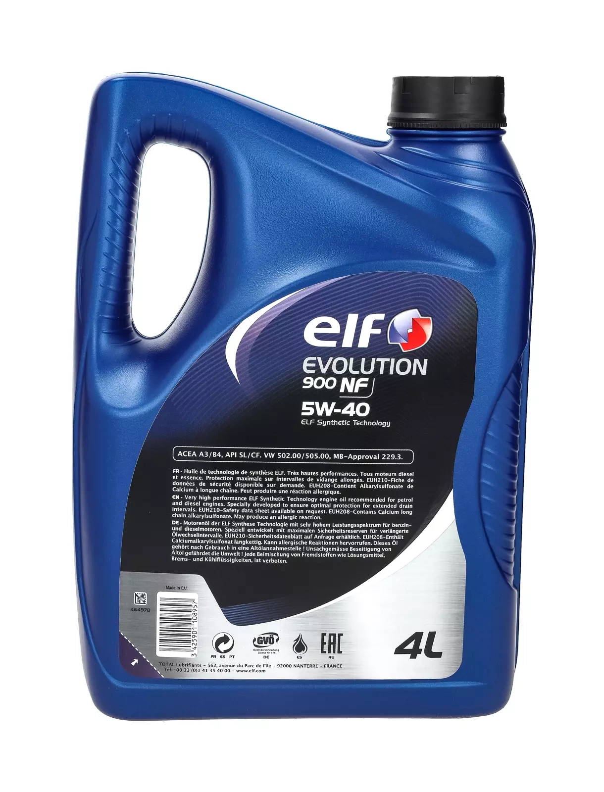 Моторное масло Elf Evolution 900 NF 5W-40 4L
