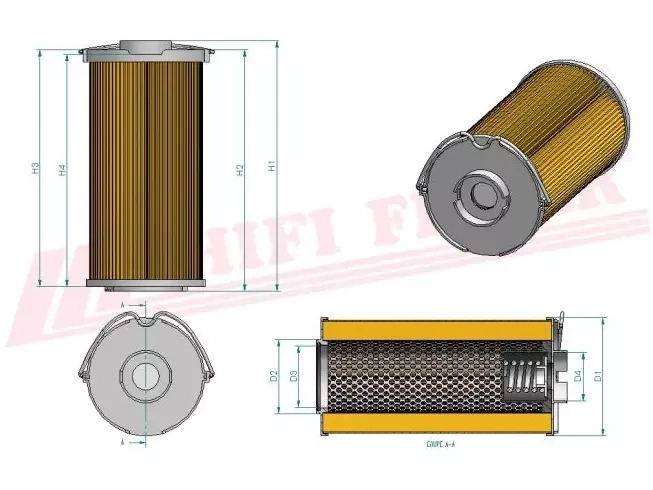 Гидравлический масляный фильтр HIFI FILTER SH 74176