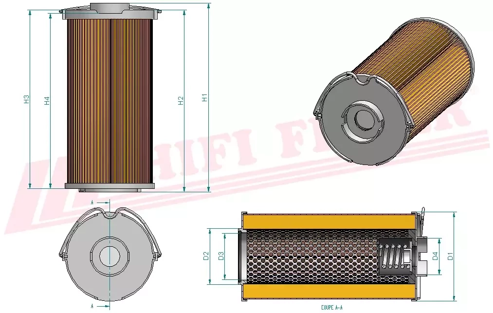 Гидравлический масляный фильтр HIFI FILTER SH 74142