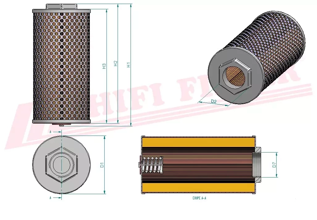 Гидравлический масляный фильтр HIFI FILTER SH 60190