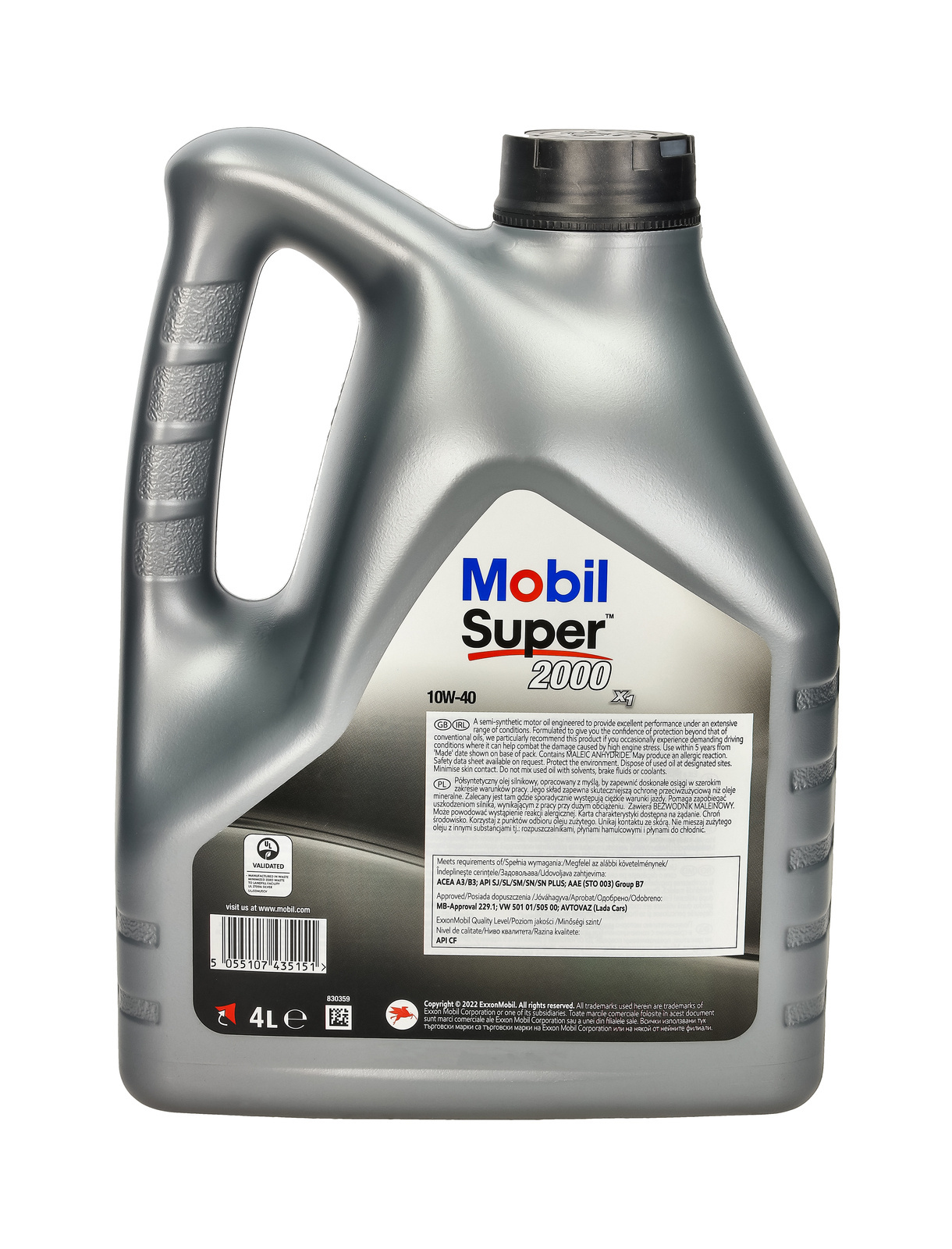 Моторное масло Mobil Super 2000 X1 10W-40-4L