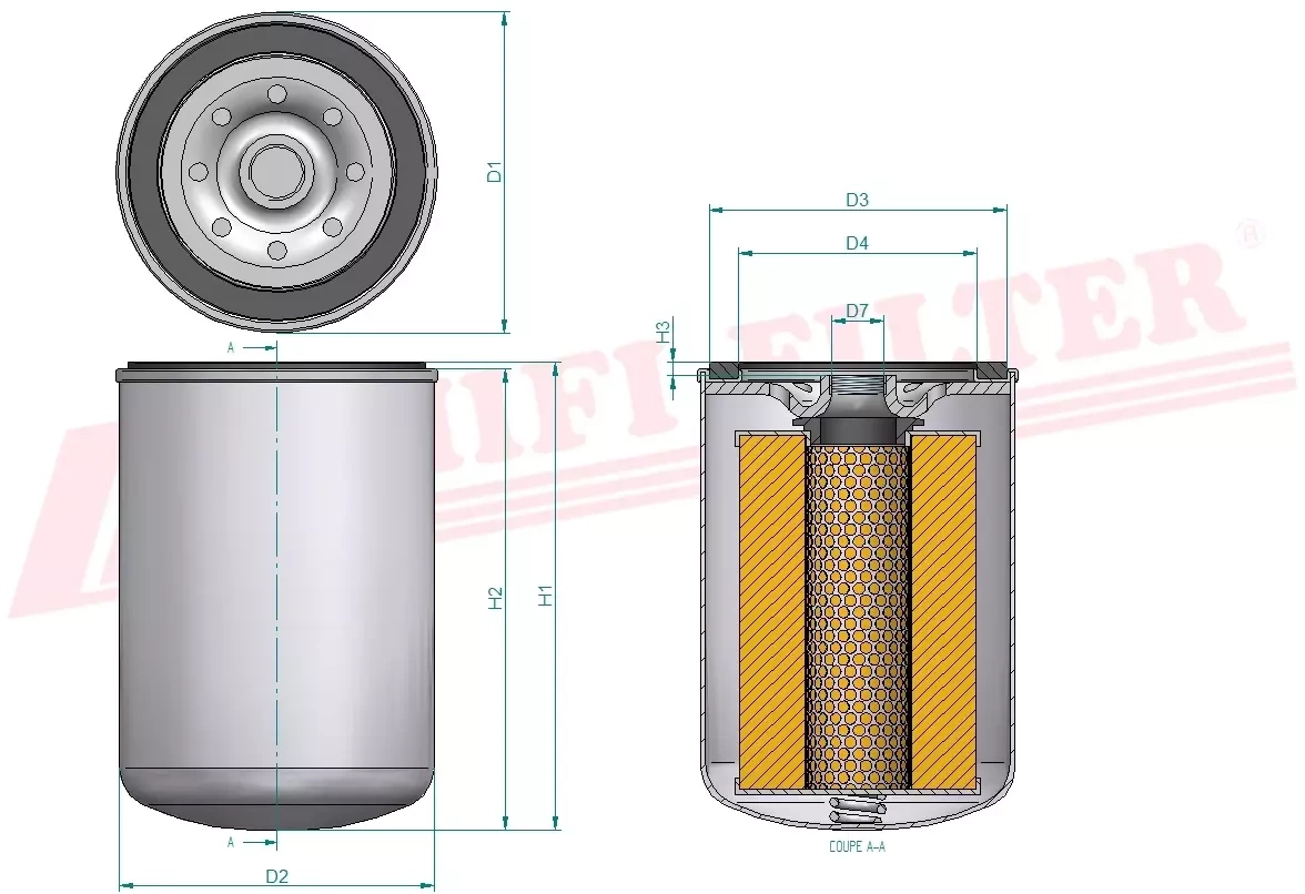 Фильтр моторного масла HIFI FILTER SO 11029