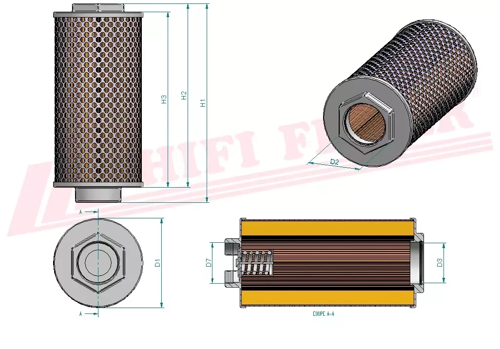 Гидравлический масляный фильтр HIFI FILTER SH 60166
