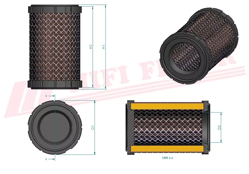 Воздушный фильтр HIFI FILTER SA 16056