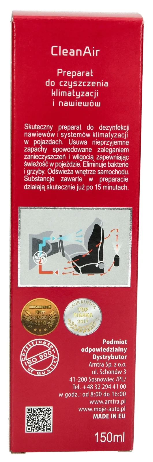 Освежитель воздуха и вентиляционных отверстий my AUTO CleanAir New Car 150ml