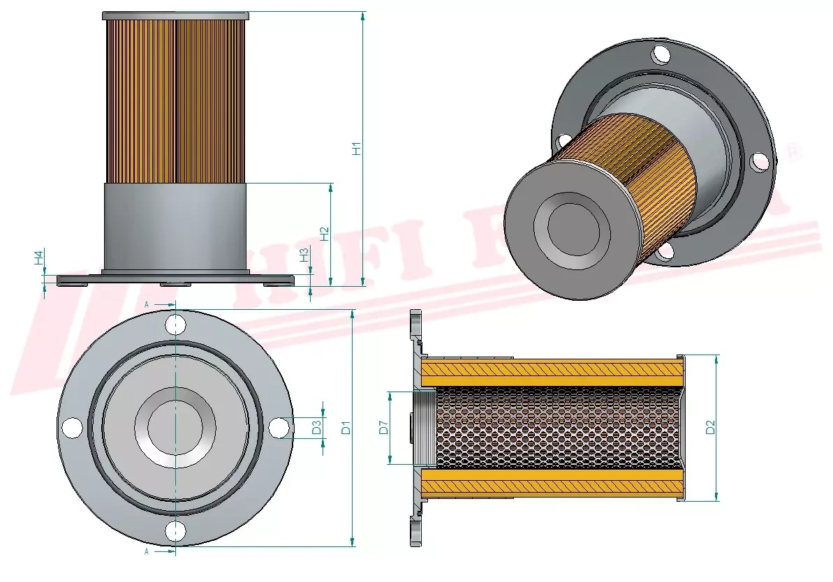 Гидравлический масляный фильтр HIFI FILTER SH 60053