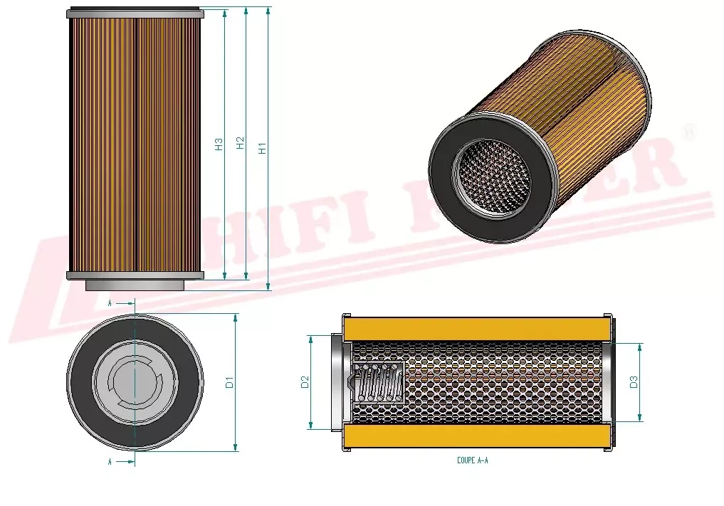 Гидравлический масляный фильтр HIFI FILTER SH 60162