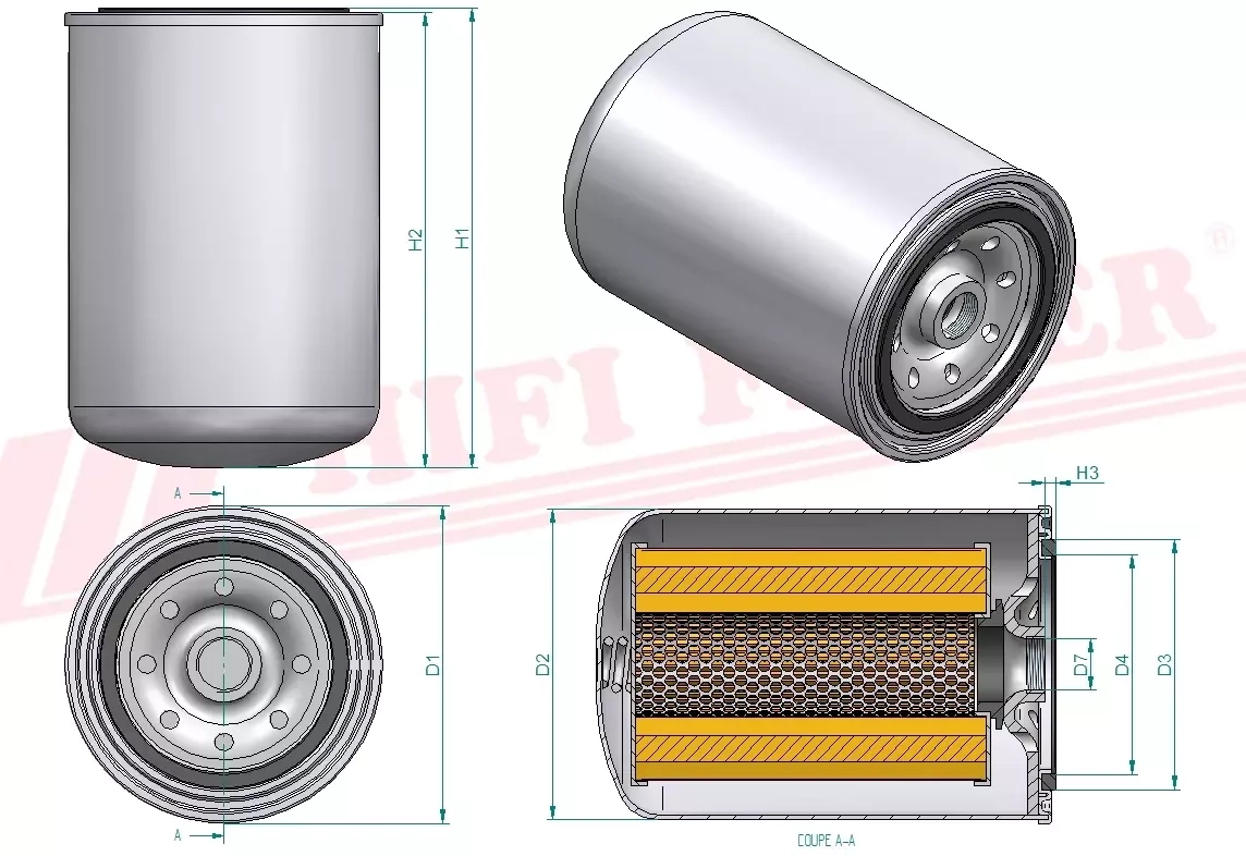 Фильтр моторного масла HIFI FILTER SO 10052