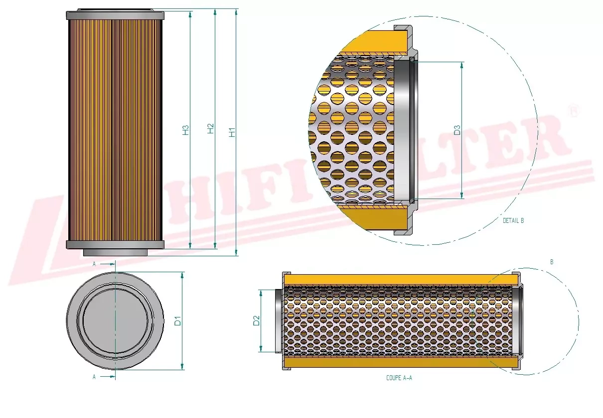 Гидравлический масляный фильтр HIFI FILTER SH 60581