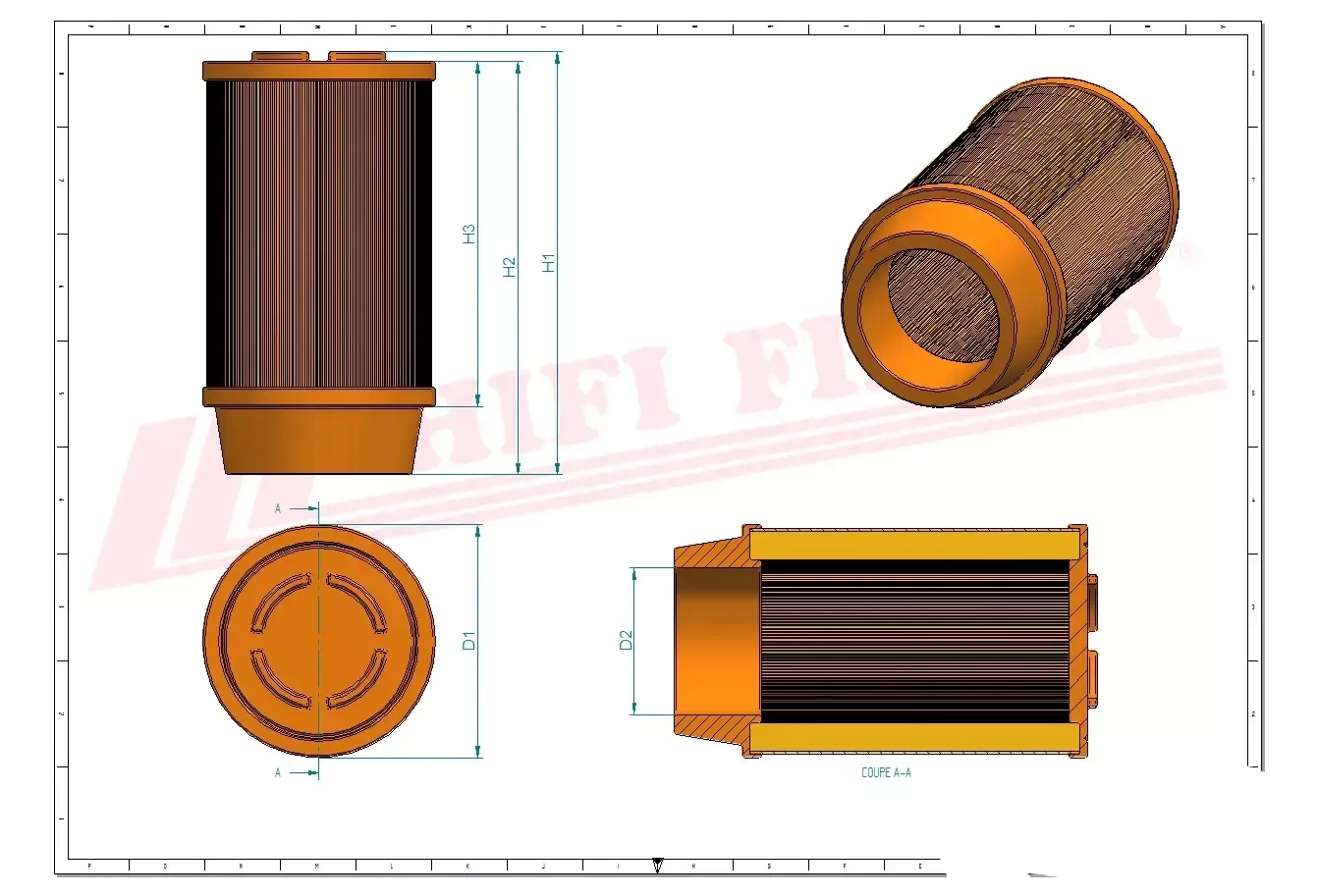 Воздушный фильтр HIFI FILTER SA 17193