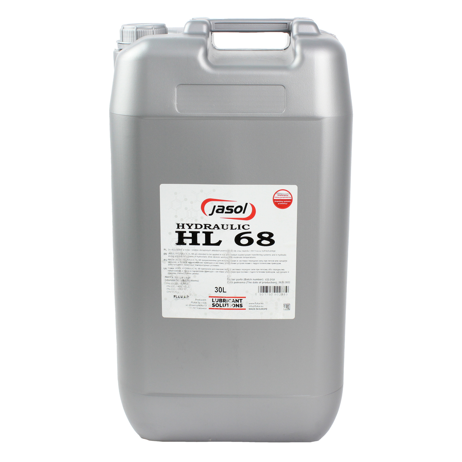 Гидравлическое масло JASOL HL-68 30L