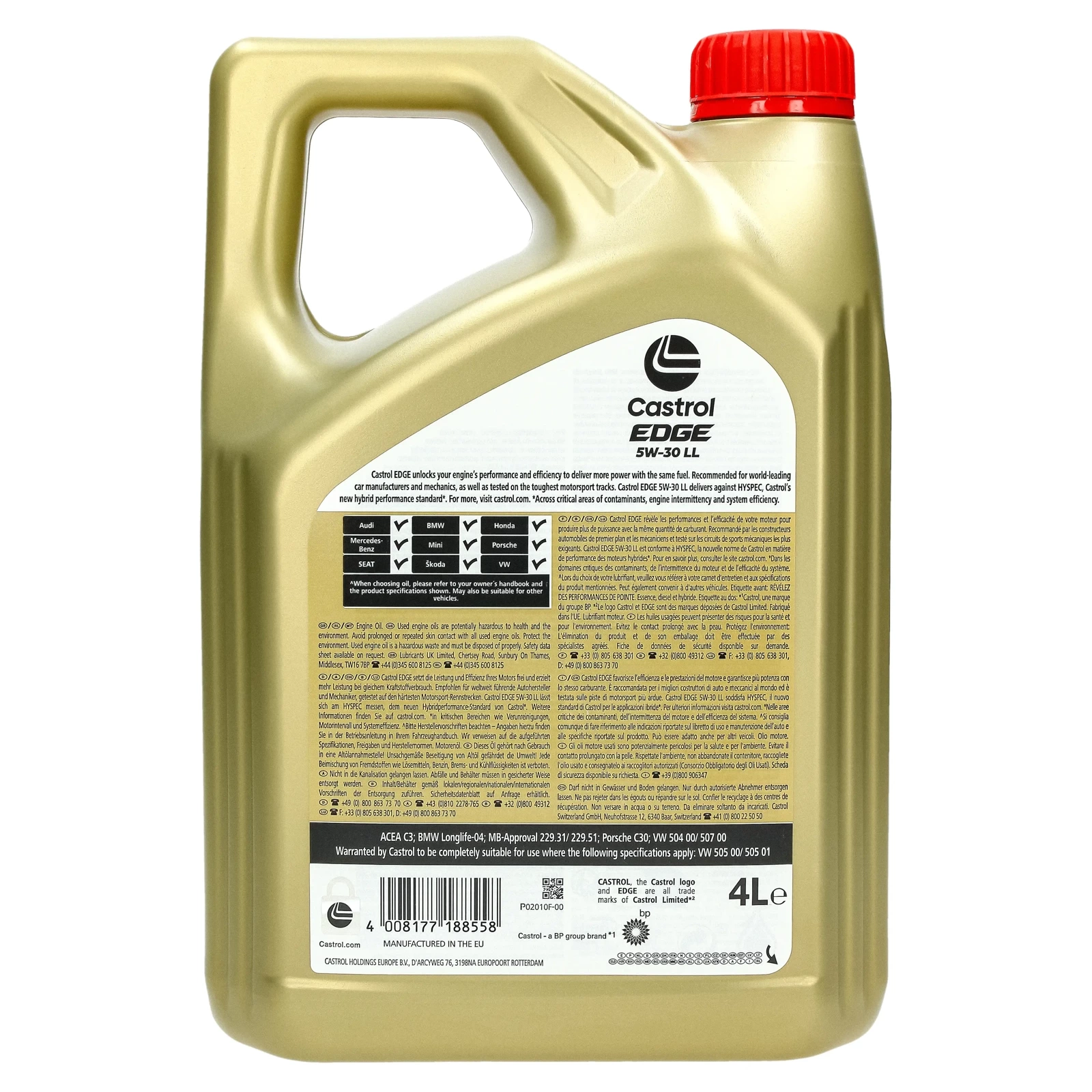 Моторное масло Castrol Edge Titanium ll 5W-30-4L