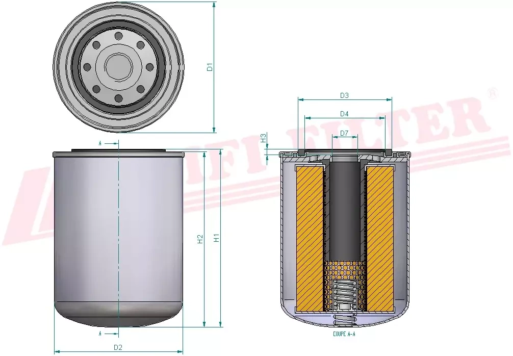 Моторный масляный фильтр HIFI FILTER t 8211
