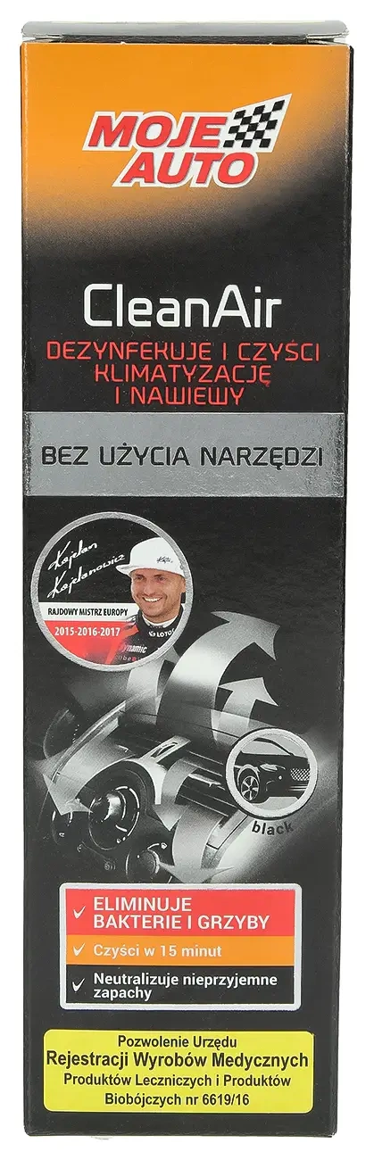 Освежитель воздуха и вентиляционных отверстий my AUTO CleanAir Black 150ml