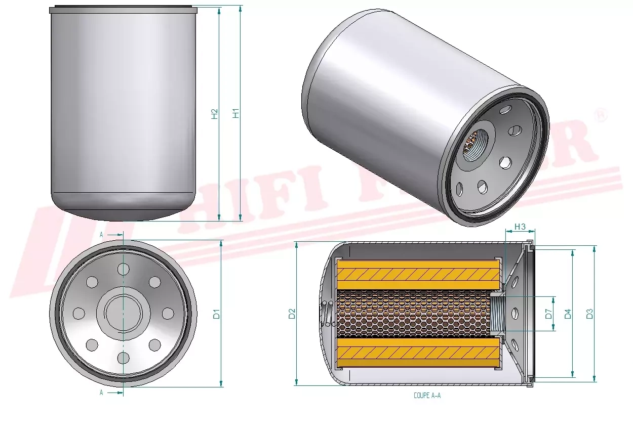Гидравлический масляный фильтр HIFI FILTER SH 60203