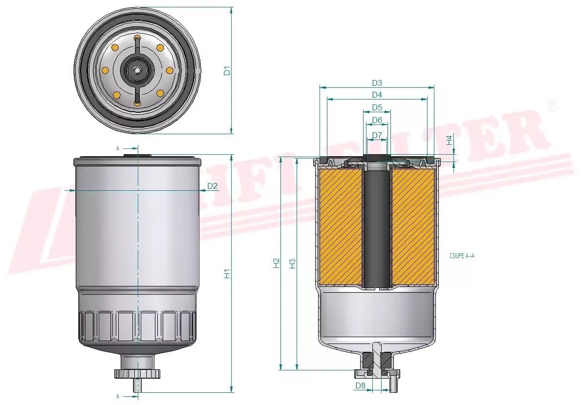 Топливный фильтр HIFI FILTER SN 70103