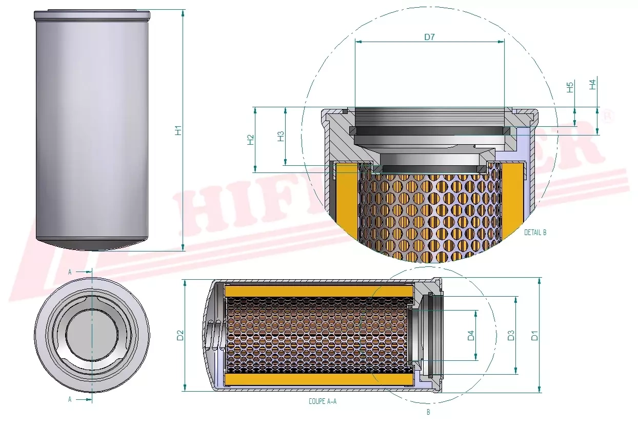 Гидравлический масляный фильтр HIFI FILTER SH 66003