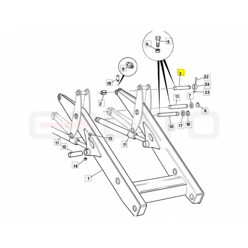ШТИФТ РЫЧАГА JCB ЭКСКАВАТОР-ПОГРУЗЧИК CVA