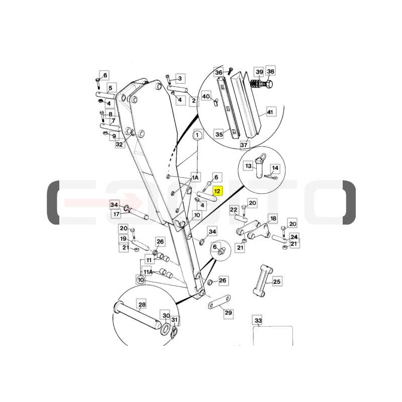 ШТИФТ ПРИВОДА КОВША JCB ЭКСКАВАТОР-ПОГРУЗЧИК CVA