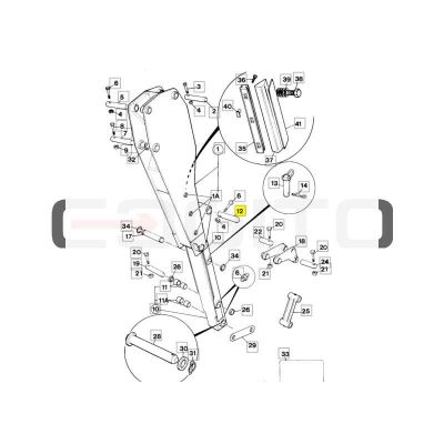 ШТИФТ ПРИВОДА КОВША JCB ЭКСКАВАТОР-ПОГРУЗЧИК CVA — фото 3