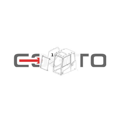 БОКОВОЕ СТЕКЛО ПРАВАЯ СТОРОНА ШЕЛКОГРАФИЯ ГУСЕНИЧНЫЙ / КОЛЕСНЫЙ ЭКСКАВАТОР VOLVO EC140C 140D EW140C EW140D EW160E XL — фото 4