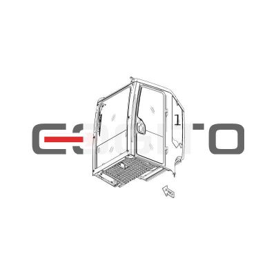БОКОВОЕ СТЕКЛО ЗА ДВЕРЬЮ ЛЕВАЯ СТОРОНА ШЕЛКОГРАФИЯ МИНИ-ЭКСКАВАТОР CAT 304.5E2 ШЕЛКОГРАФИЯ — фото 4