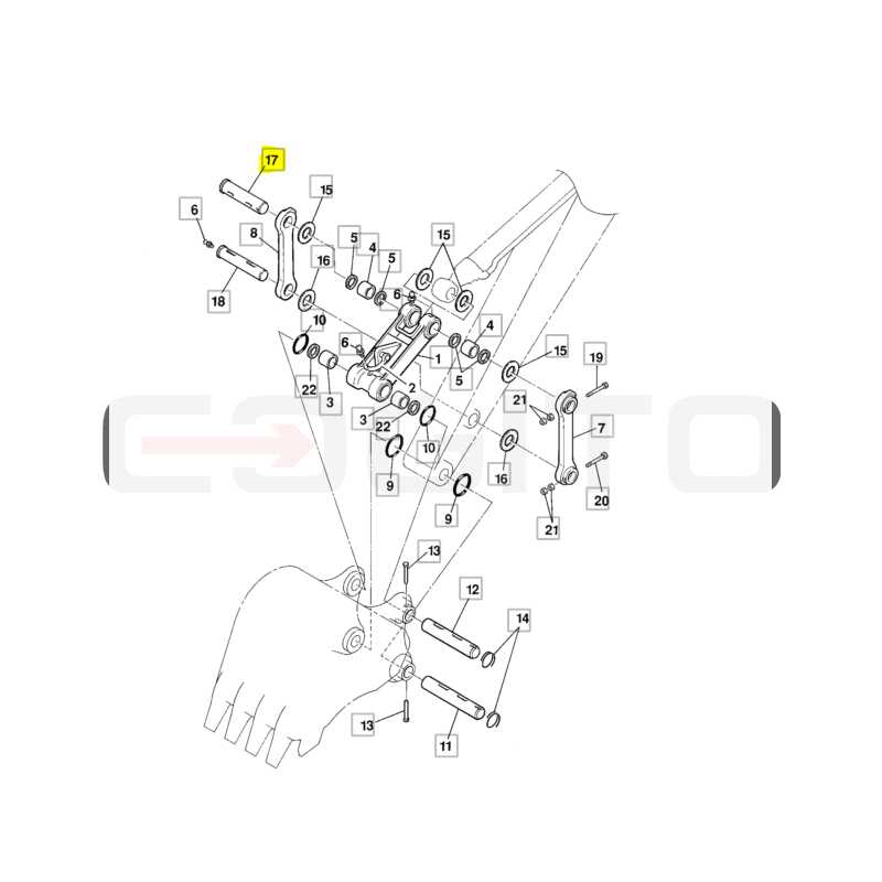ШТИФТ ПРИВОДА КОВША ЭКСКАВАТОР JCB