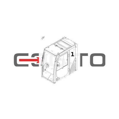 БОКОВОЕ СТЕКЛО ЗА ДВЕРЬЮ ЛЕВАЯ СТОРОНА ШЕЛКОГРАФИЯ ГУСЕНИЧНЫЙ ЭКСКАВАТОР CAT 312D — фото 4