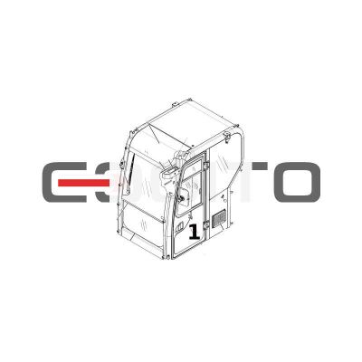 СТЕКЛО ДВЕРИ НИЖНЯЯ ЛЕВАЯ ШЕЛКОГРАФИЯ МИНИ-ЭКСКАВАТОР CAT 307E 308E — фото 4