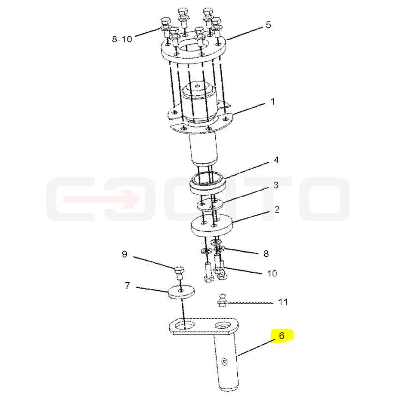 Штифт 38X145 карданного погрузчика CAT