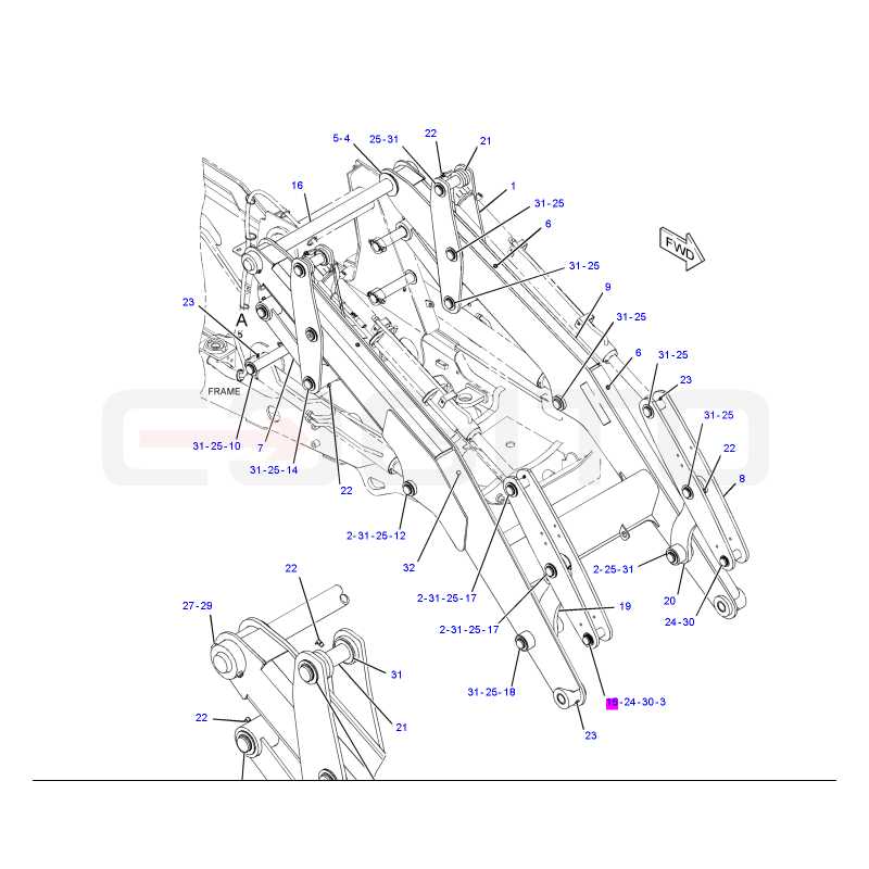 Подъемный палец Cat 428E 40X133MM