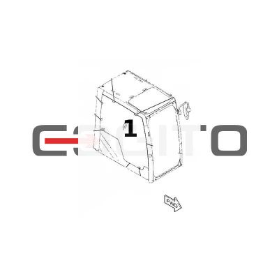 Боковое стекло правая сторона трафаретная печать колесный / гусеничный экскаватор CATERPILLAR M318 320 XL — фото 3