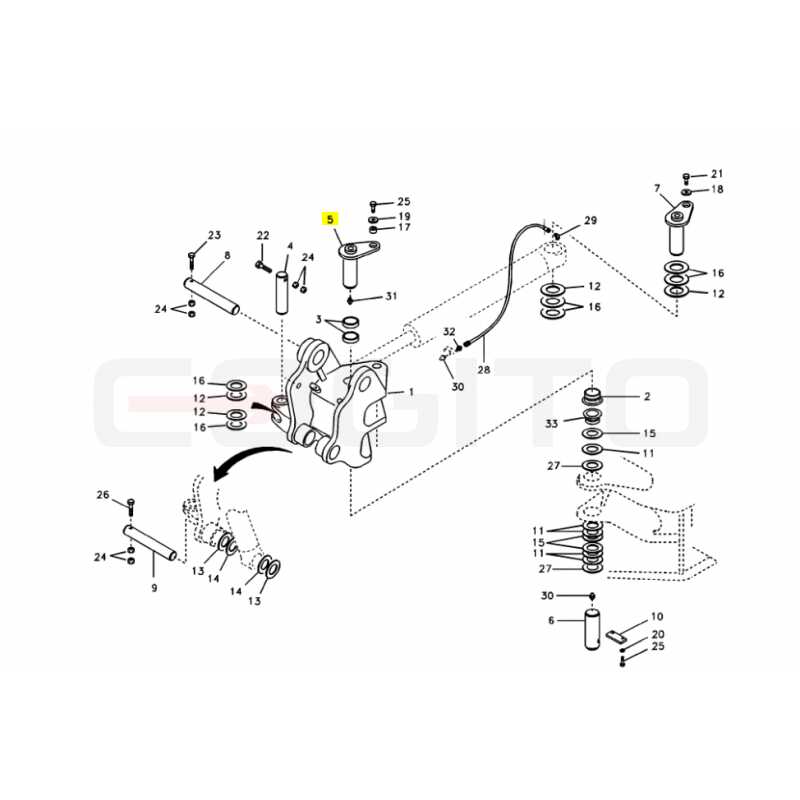 Штифт 70X155 привода стрелы мини-экскаватор VOLVO