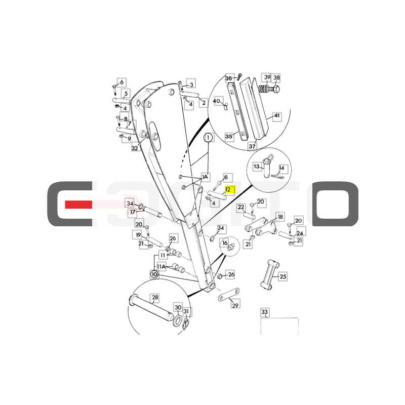 ШТИФТ РЫЧАГА JCB ЭКСКАВАТОР-ПОГРУЗЧИК